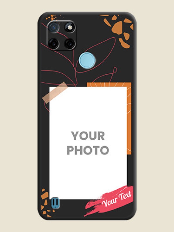 Custom Orange Photo Frame on Space Black Custom Soft Matte Phone Back Cover - Realme C25Y - alternate view