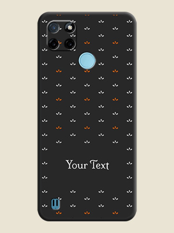 Custom Simple Pattern With Custom Text On Space Black Personalized Soft Matte Phone Covers -Realme C25Y - alternate view