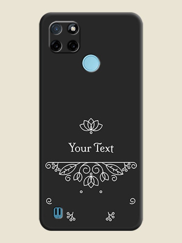 Custom Lotus Garden Custom Text On Space Black Personalized Soft Matte Phone Covers -Realme C25Y - alternate view