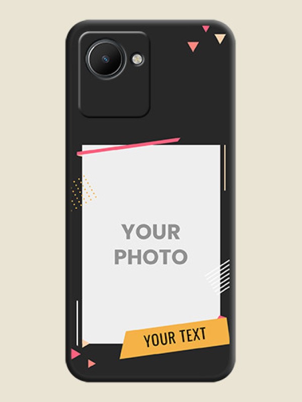 Custom Photo Frame with Triangle Small Dots on Photo on Space Black Soft Matte Back Cover - Realme C30 - alternate view