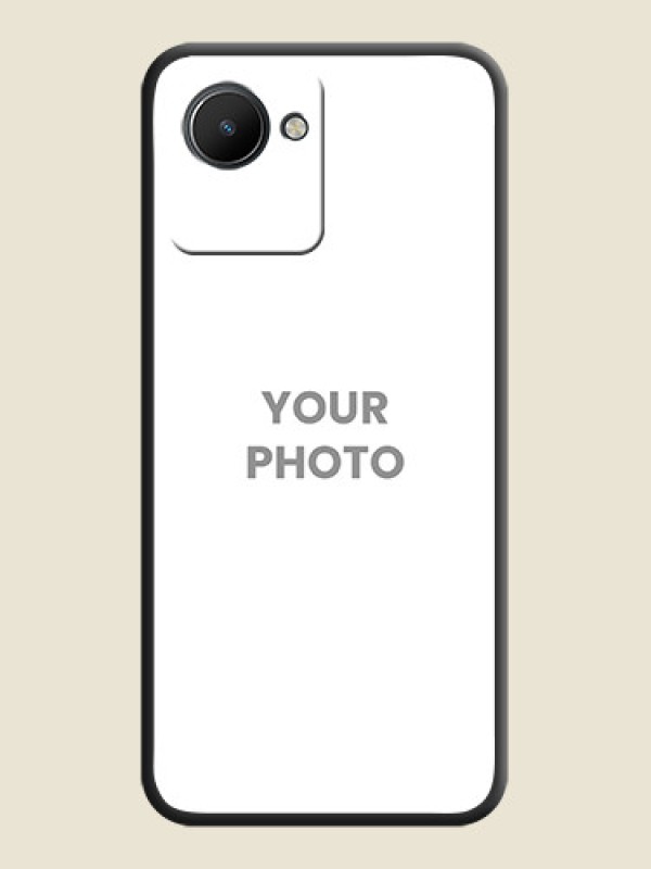 Custom Full Single Pic Upload On Space Black Personalized Soft Matte Phone Covers -Realme C30 - alternate view