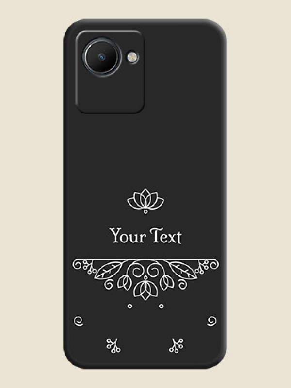 Custom Lotus Garden Custom Text On Space Black Personalized Soft Matte Phone Covers -Realme C30 - alternate view