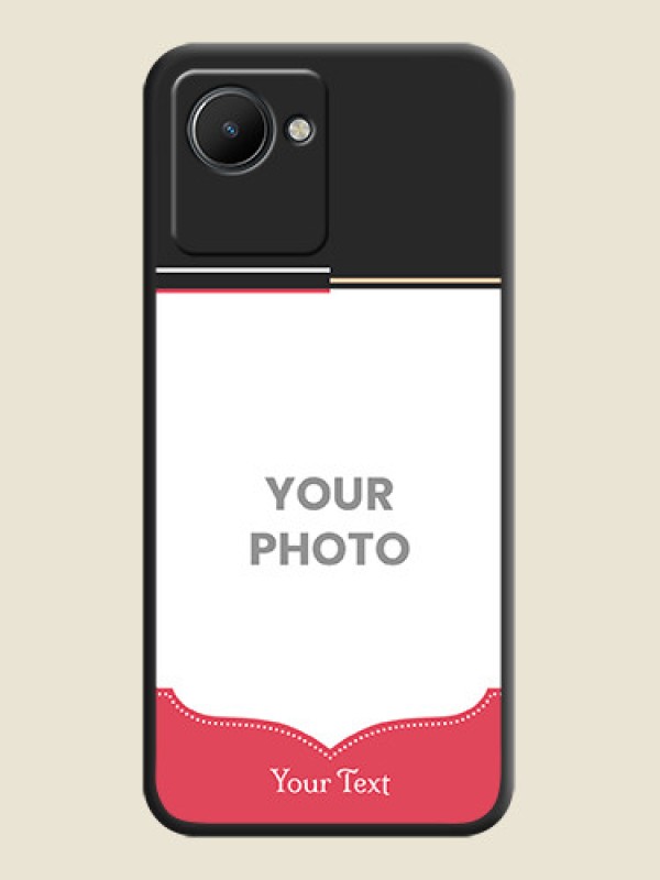 Custom Classic Plain Design with Name on Photo on Space Black Soft Matte Phone Cover - Realme C30s - alternate view