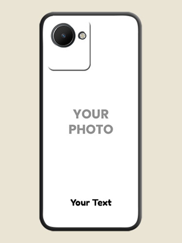 Custom Full Single Pic Upload With Text On Space Black Personalized Soft Matte Phone Covers -Realme C30S - alternate view