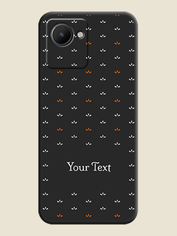 Custom Simple Pattern With Custom Text On Space Black Personalized Soft Matte Phone Covers -Realme C30S - alternate view