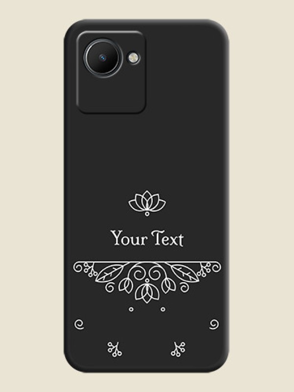 Custom Lotus Garden Custom Text On Space Black Personalized Soft Matte Phone Covers -Realme C30S - alternate view