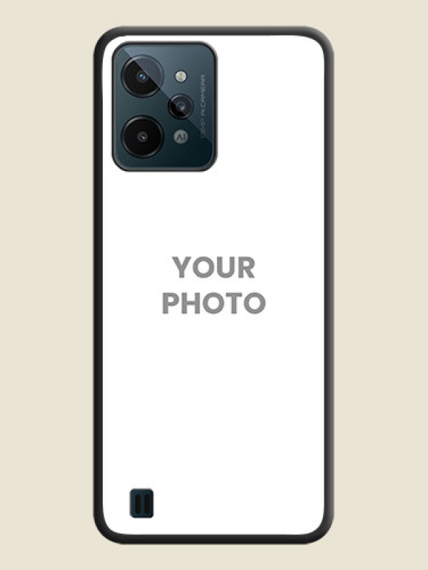 Custom Full Single Pic Upload On Space Black Personalized Soft Matte Phone Covers -Realme C31 - alternate view