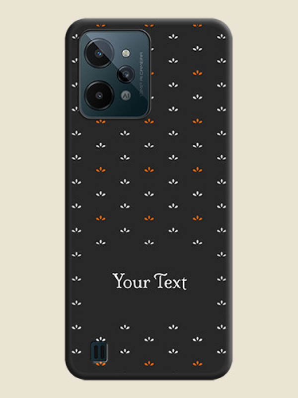 Custom Simple Pattern With Custom Text On Space Black Personalized Soft Matte Phone Covers -Realme C31 - alternate view