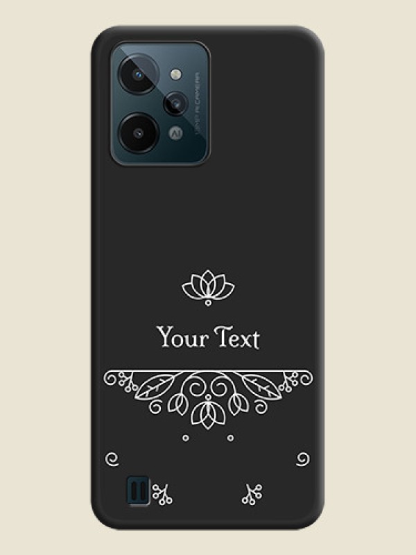 Custom Lotus Garden Custom Text On Space Black Personalized Soft Matte Phone Covers -Realme C31 - alternate view