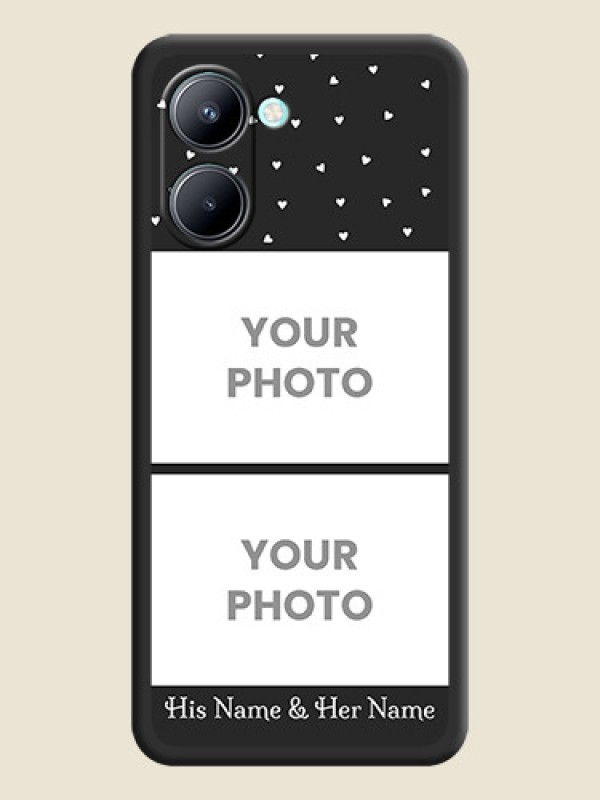 Custom Miniature Love Symbols with Name on Space Black Custom Soft Matte Back Cover - Realme C33 2023 - alternate view