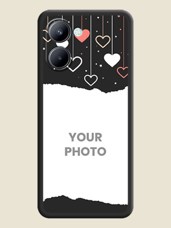 Custom Love Hangings with Splash Wave Picture on Space Black Custom Soft Matte Phone Back Cover - Realme C33 2023 - alternate view