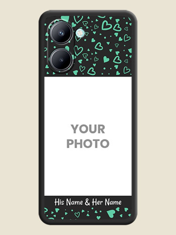 Custom Sea Green Indefinite Love Pattern on Photo on Space Black Soft Matte Mobile Cover - Realme C33 2023 - alternate view