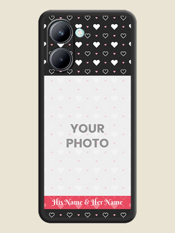 Custom White Color Love Symbols with Text Design on Photo on Space Black Soft Matte Phone Cover - Realme C33 2023 - alternate view