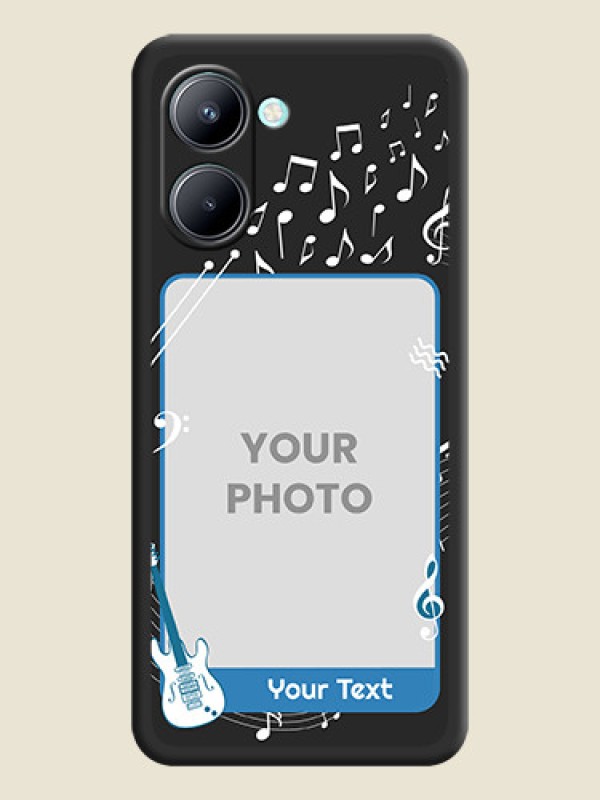 Custom Musical Theme Design with Text on Photo on Space Black Soft Matte Mobile Case - Realme C33 2023 - alternate view