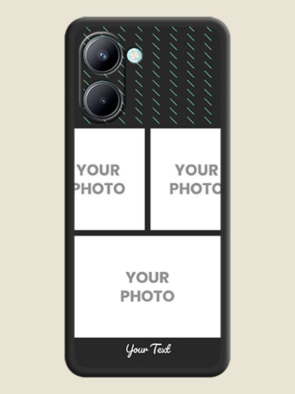 Custom Cross Dotted Pattern with 2 Image Holder  on Personalised Space Black Soft Matte Cases - Realme C33 2023 - alternate view