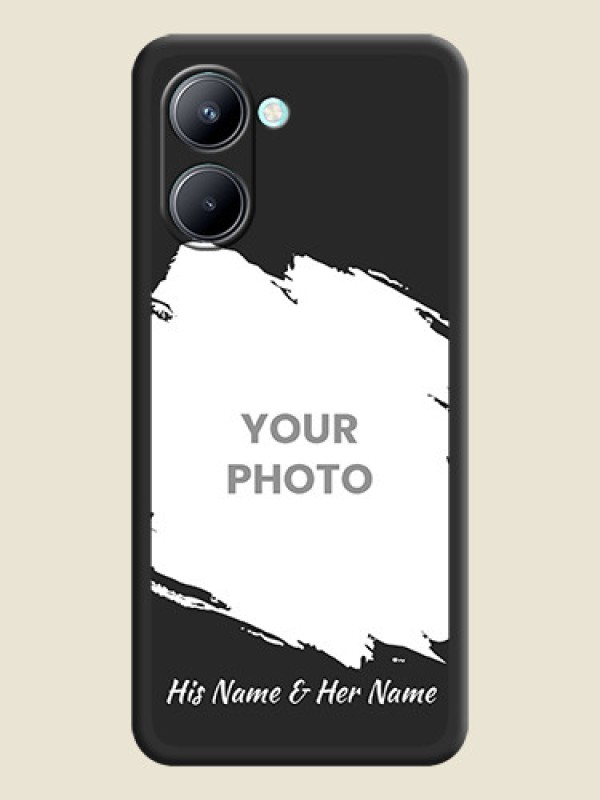 Custom Grunge Brush Strokes on Photo on Space Black Soft Matte Back Cover - Realme C33 2023 - alternate view