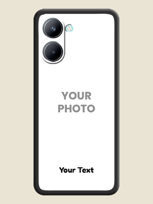 Custom Full Single Pic Upload With Text On Space Black Personalized Soft Matte Phone Covers -Realme C33 2023 - alternate view