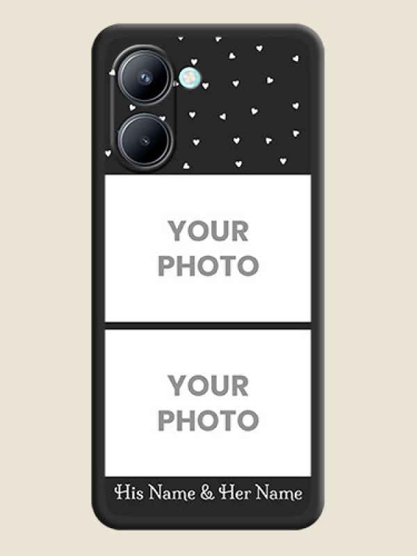 Custom Miniature Love Symbols with Name on Space Black Custom Soft Matte Back Cover - Realme C33 - alternate view