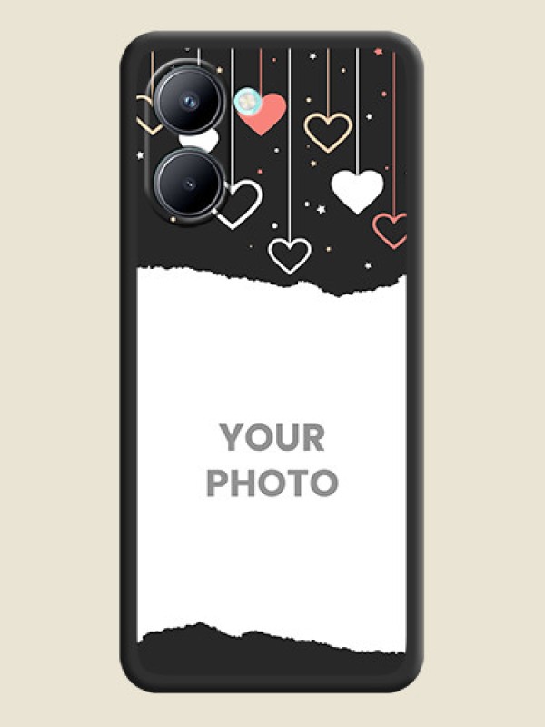 Custom Love Hangings with Splash Wave Picture on Space Black Custom Soft Matte Phone Back Cover - Realme C33 - alternate view