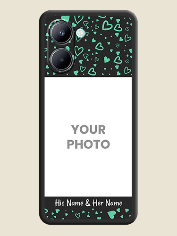 Custom Sea Green Indefinite Love Pattern on Photo on Space Black Soft Matte Mobile Cover - Realme C33 - alternate view