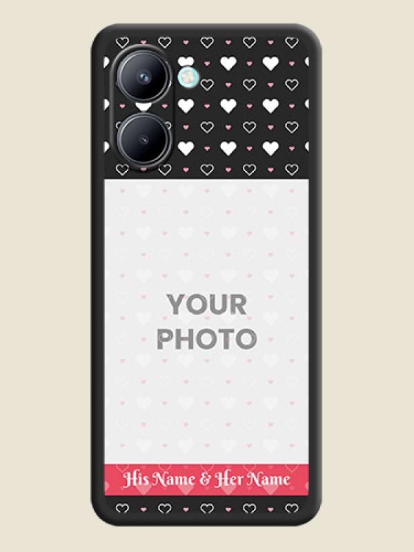Custom White Color Love Symbols with Text Design on Photo on Space Black Soft Matte Phone Cover - Realme C33 - alternate view
