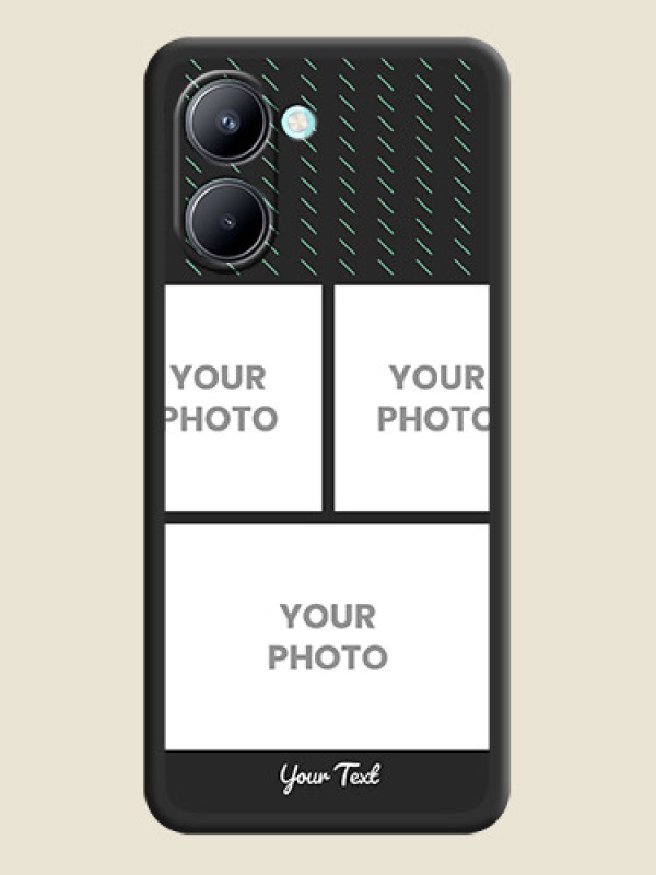 Custom Cross Dotted Pattern with 2 Image Holder  on Personalised Space Black Soft Matte Cases - Realme C33 - alternate view