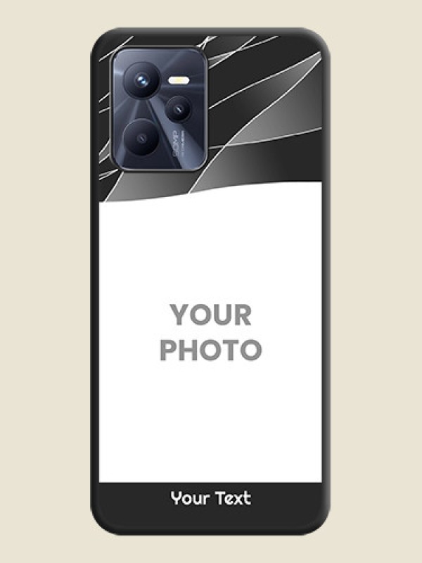 Custom Mixed Wave Lines on Photo on Space Black Soft Matte Mobile Cover - Realme C35 - alternate view