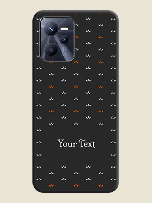 Custom Simple Pattern With Custom Text On Space Black Personalized Soft Matte Phone Covers -Realme C35 - alternate view