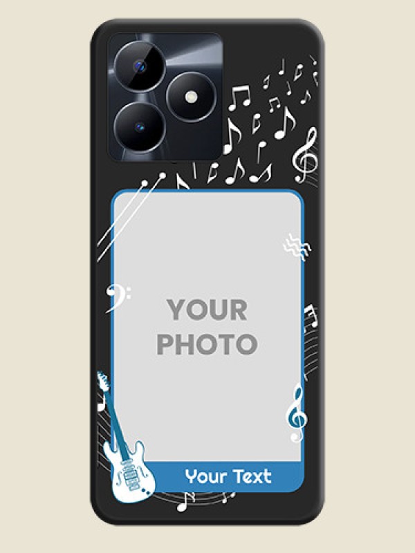 Custom Musical Theme Design with Text - Photo on Space Black Soft Matte Mobile Case - Realme C31 - alternate view