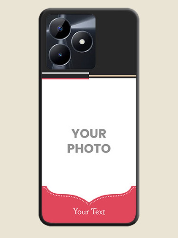 Custom Classic Plain Design with Name - Photo on Space Black Soft Matte Phone Cover - Realme C31 - alternate view