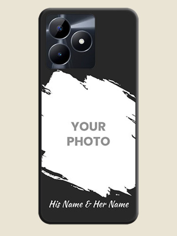 Custom Grunge Brush Strokes - Photo on Space Black Soft Matte Back Cover - Realme C31 - alternate view
