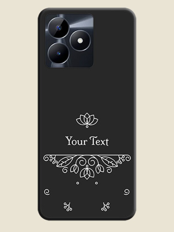 Custom Lotus Garden Custom Text On Space Black Personalized Soft Matte Phone Covers - Realme C31 - alternate view