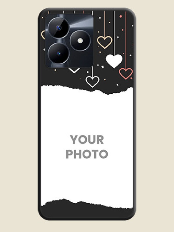 Custom Love Hangings with Splash Wave Picture on Space Black Custom Soft Matte Phone Back Cover - Realme C53 - alternate view