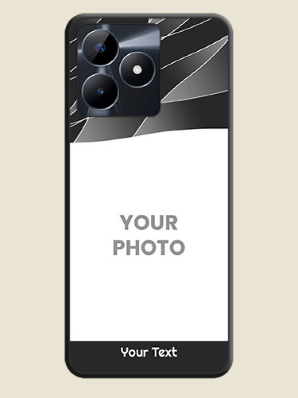 Custom Mixed Wave Lines - Photo on Space Black Soft Matte Mobile Cover - Realme C53 - alternate view