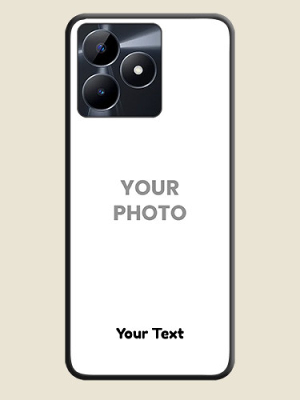 Custom Full Single Pic Upload With Text On Space Black Personalized Soft Matte Phone Covers - Realme C53 - alternate view