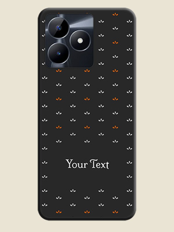 Custom Simple Pattern With Custom Text On Space Black Personalized Soft Matte Phone Covers - Realme C53 - alternate view