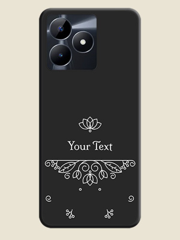 Custom Lotus Garden Custom Text On Space Black Personalized Soft Matte Phone Covers - Realme C53 - alternate view