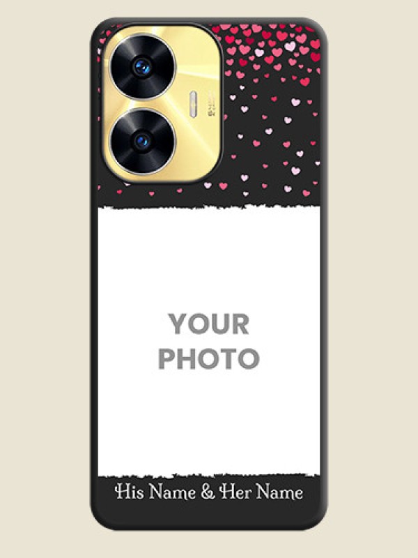 Custom Fall in Love with Your Partner  on Photo on Space Black Soft Matte Phone Cover - Realme C55 - alternate view