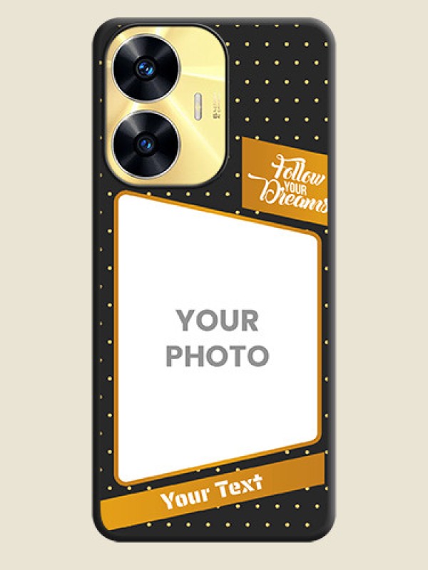 Custom Follow Your Dreams with White Dots on Space Black Custom Soft Matte Phone Cases - Realme C55 - alternate view