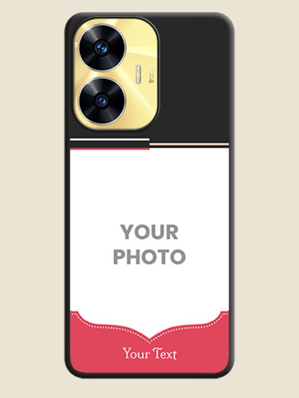 Custom Classic Plain Design with Name on Photo on Space Black Soft Matte Phone Cover - Realme C55 - alternate view