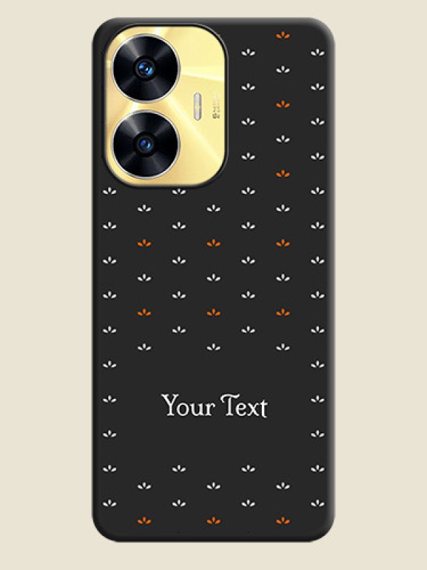 Custom Simple Pattern With Custom Text On Space Black Personalized Soft Matte Phone Covers -Realme C55 - alternate view