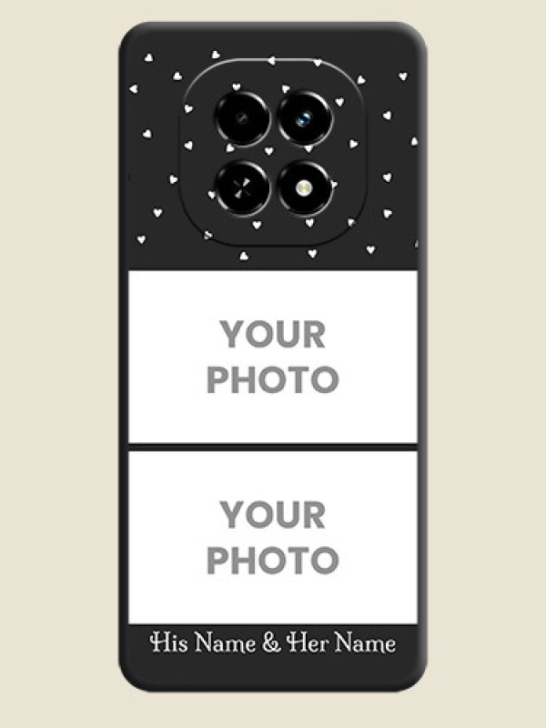 Custom Miniature Love Symbols with Name On Space Black Custom Soft Matte Mobile Back Cover - Realme C63 5G - alternate view