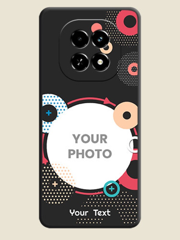 Custom Multicoloured Round Image On Space Black Custom Soft Matte Mobile Back Cover - Realme C63 5G - alternate view