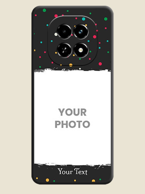 Custom Multicolor Dotted Pattern with Text On Space Black Custom Soft Matte Mobile Back Cover - Realme C63 5G - alternate view