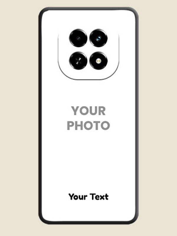 Custom Full Single Pic Upload With Text On Space Black Custom Soft Matte Mobile Back Cover - Realme C63 5G - alternate view