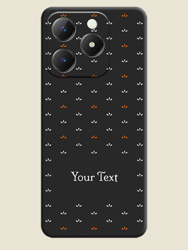 Custom Simple Pattern With Custom Text On Space Black Custom Soft Matte Mobile Back Cover - Realme C63 - alternate view