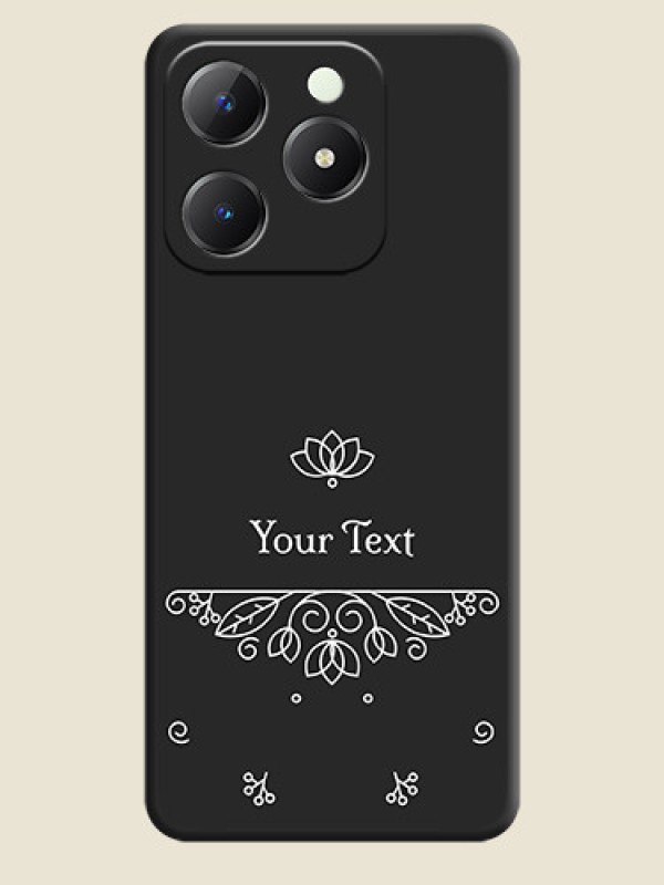 Custom Lotus Garden Custom Text On Space Black Custom Soft Matte Mobile Back Cover - Realme C63 - alternate view