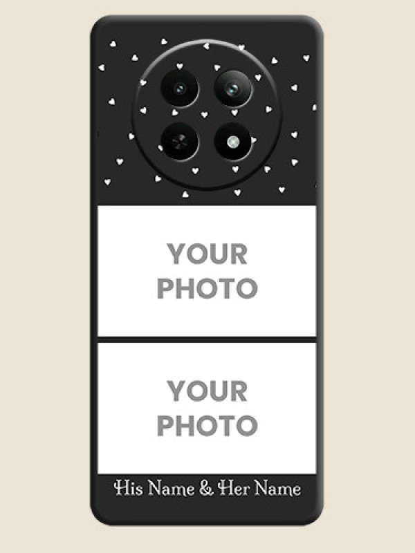 Custom Miniature Love Symbols with Name on Space Black Custom Soft Matte Back Cover - Realme C65 5G - alternate view