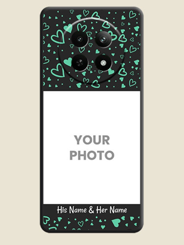 Custom Sea Green Indefinite Love Pattern - Photo on Space Black Soft Matte Mobile Cover - Realme C65 5G - alternate view