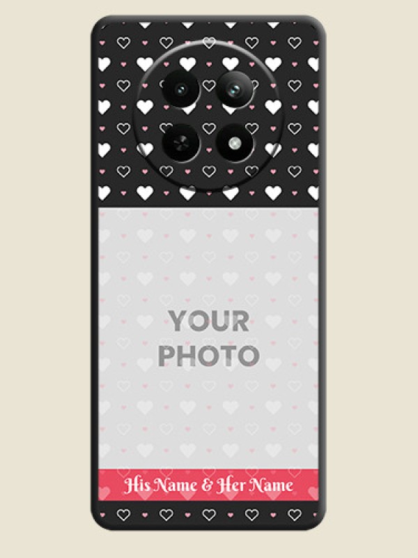 Custom White Color Love Symbols with Text Design - Photo on Space Black Soft Matte Phone Cover - Realme C65 5G - alternate view